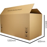 thumbnail of Karton 120 x 60 x 60 cm mit Höhenriller - Faltkarton, Versandkarton, Kartonage, Verpackung DHL Karton 1200 x 600 x 600 mm