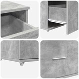 thumbnail of vidaXL Schreibtisch Beton Grau 131,5 x 50 x 106,5 cm Holzwerkstoff