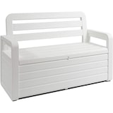 thumbnail of Baule da giardino in resina 270 litri BIANCO effetto legno 132 x 58 x H89 cm Protezione anti UV TOOMAX