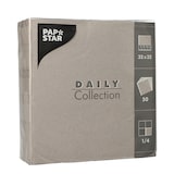 thumbnail of PAPSTAR 50 Servietten "DAILY Collection" 1/4-Falz 32 cm x 32 cm grau (89634, 50 Stück)