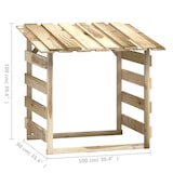 thumbnail of Pergola avec toit 100x90x100 cm Bois de pin imprégné Modèle AbriVallée 58