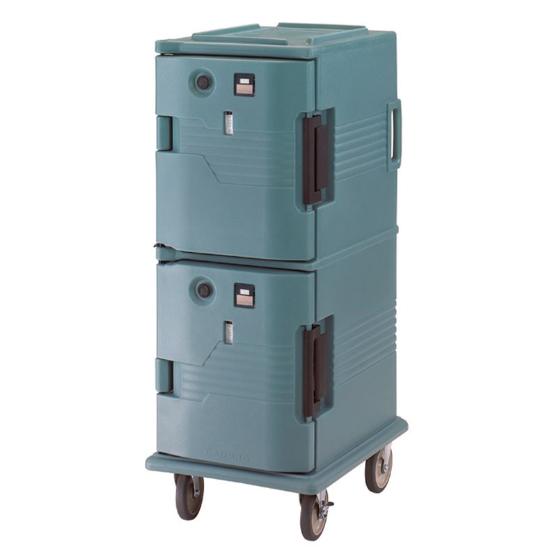 Chariot isotherme à portes chaudes GN1/1 10cm - 52 x 69 x 137.2 cm - Cambro