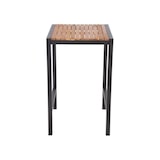 thumbnail of Mesa de bar Bolero cuadrada de acero con madera de acacia 600x600x1000mm