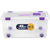 thumbnail of Pack 2 cajas Plástico Almacenaje Grandes Multiusos con Asa y Ruedas - Medidas 585 x 390 x 250 - Capacidad de 42 litros (2)