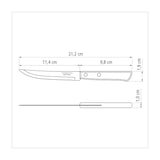 thumbnail of Tramontina Steak-/Pizzamesser; 21,5 cm; 12 Stück, rostfreier Edelstahl, FSC-Echtholzgriff, spülmaschinenfest