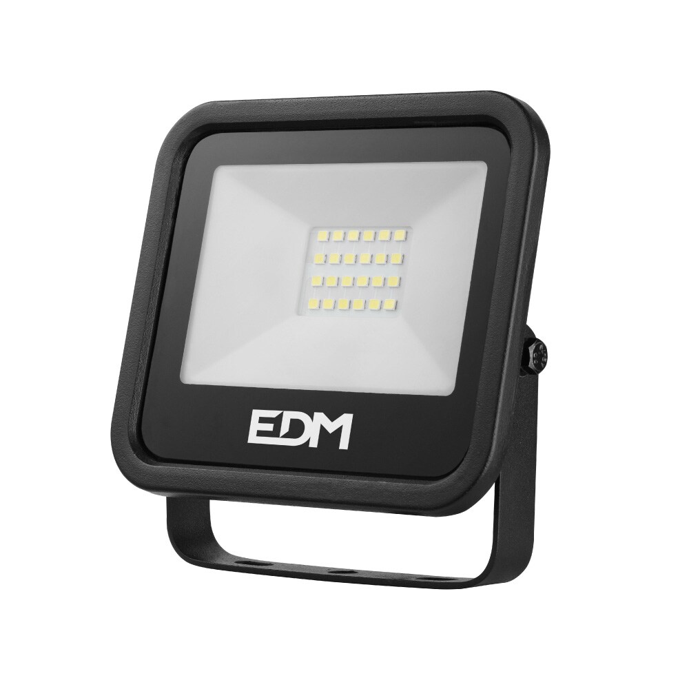EDM - Foco Proyector Led 20W 1520Lm 6400K Luz Fria Black Series 12,4X10,6X2,8Cm Edm