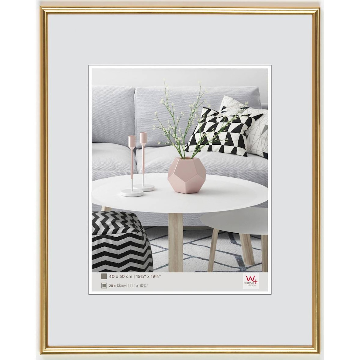 Moldura plástica da Galeria, ouro, 50 x 70 cm