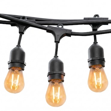 Lumisky Guirlande MAFY 20 ampoules E27 10M PVC Noir