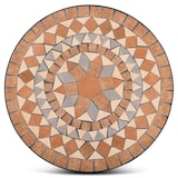 thumbnail of Mosaiktisch 60 cm Ø, mediterraner Garten- & Terrassentisch, 71 cm hoch, Orange-Beige-Grau, Raburg Mayla
