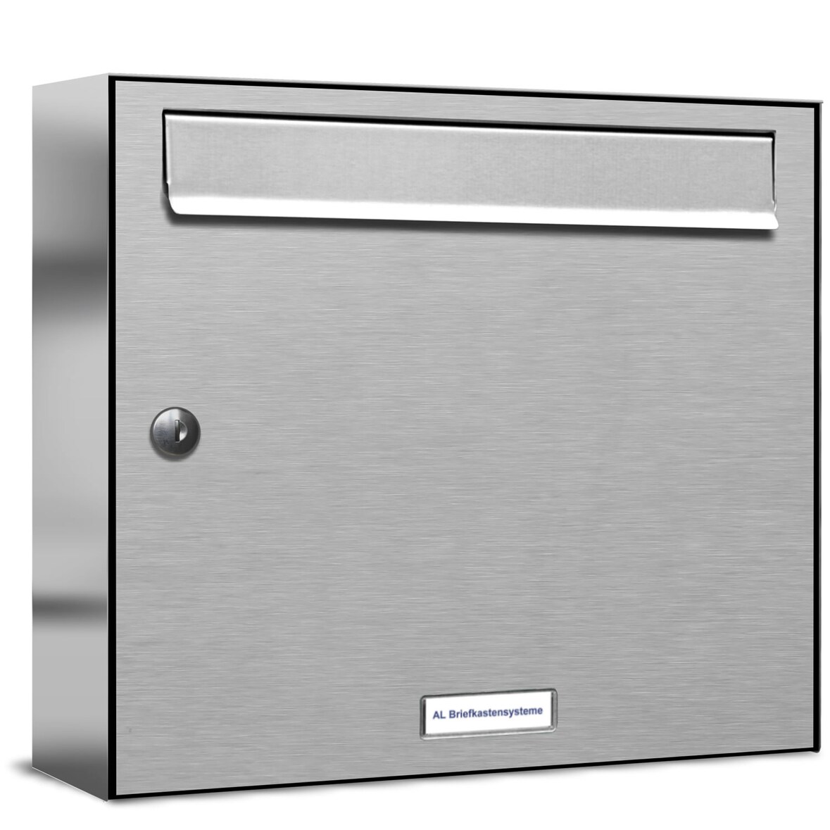 AL Briefkastensysteme 1 Fach Premium Edelstahl Wand Briefkasten Anlage für Post A4, modern, robust und wetterfest, Artikelnummer: 331T1EA1