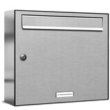 thumbnail of AL Briefkastensysteme 1 Fach Premium Edelstahl Wand Briefkasten Anlage für Post A4, modern, robust und wetterfest, Artikelnummer: 331T1EA1