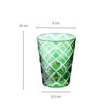thumbnail of 4er Set Kristallgläser Dio, grün, handgeschliffenes Glas, Höhe 10 cm