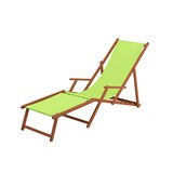 thumbnail of Sonnenliege Liegestuhl pistazie Fußteil Kissen Gartenliege Holz Strandstuhl Gartenmöbel 10-306FKH