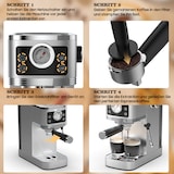thumbnail of Barista Siebträgermaschine 20 Bar – Kaffeemaschine mit Manometer, Edelstahl-Design, schnellem Aufheizsystem & Profi Milchaufschäumer für Zuhause