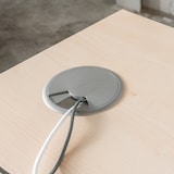 thumbnail of Mesa de escritório Rocada série metal com forma em L à esquerda 180x120 branco / cinzento