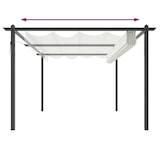 thumbnail of vidaXL Pavillon mit Ausziehbarem Dach 4x3 m Creme