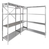thumbnail of Scaffalatura lineare con piani ad incastro in acciaio inox cm. 100x60x150h