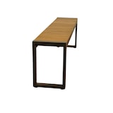 thumbnail of METRO PROFESSIONAL Set di mobili da esterno Modano 3 pezzi, legno di acacia/acciaio, 1 tavolo 162 x 70 cm, 2 panche 147 x 30 cm, marrone naturale/nero