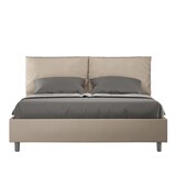 thumbnail of Letto senza rete imbottito 160x210 similpelle tortora Antea
