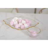 thumbnail of Assiette carrée en verre bords dorés 25x25x2cm