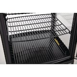 thumbnail of Vitrina refrigerada con puerta curva, 4 estantes, plástico/cristal, 169 x 51,5 x 48,5 cm, refrigeración por aire, 235 L, negra, Polar DP289