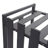 thumbnail of Verkleidung für Klimaanlage/Wärmepumpe HWC-K58, Abdeckung Schutzgitter Pflanzenregal, Metall 80x90x39cm ~ grau