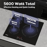 thumbnail of CIARRA Placa de inducción de 60 cm, placa de inducción integrada de 3 zonas con temporizador VM3BIH-A