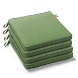 thumbnail of Set van 4 cactusgroene polyester stoelhoezen 40x40x3 cm