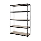 thumbnail of Scaffale regolabile a 5 livelli, piani regolabili, pannello in legno e struttura in ferro, supporto fino a 180kg, esterno e interno - 120Lx41Px183H cm