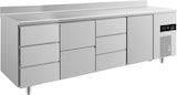 thumbnail of Kühltisch 2 Schubladen Mitte je 3 Schubladen links&Mitte 1 Tür rechts, Aufkantung, 2330x700x850mm -2/+8°C  632l
