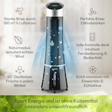 thumbnail of Skyscraper Ice 4-in-1 Luftkühler Ventilator 180 m³/h 30 W Oszillation mobil Fernbedienung Schwarz