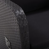 thumbnail of vidaXL Gartensessel mit Kissen 2 Stk. Verstellbar Schwarz Poly Rattan