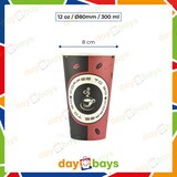 thumbnail of DayBays 200 Stk. Kaffeebecher 12ozSlim/300ml Ø8cm " Coffee To Go Becher " Pappe mit PE-beschichtet
