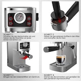 thumbnail of Siebträgermaschine Espressomaschine Edelstahl, Kaffeemaschine für Cappuccinoo, Manometer, Milchaufschäumer, 20-Bar Pumpe, Touchscreen, 1350W, 1.3L