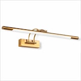 thumbnail of Applique murale LED 12W 1300lm, lumière chaude 3000K, 65cm, orientable et pivotante, finition bronze vieilli, idéale pour tableaux et miroirs.