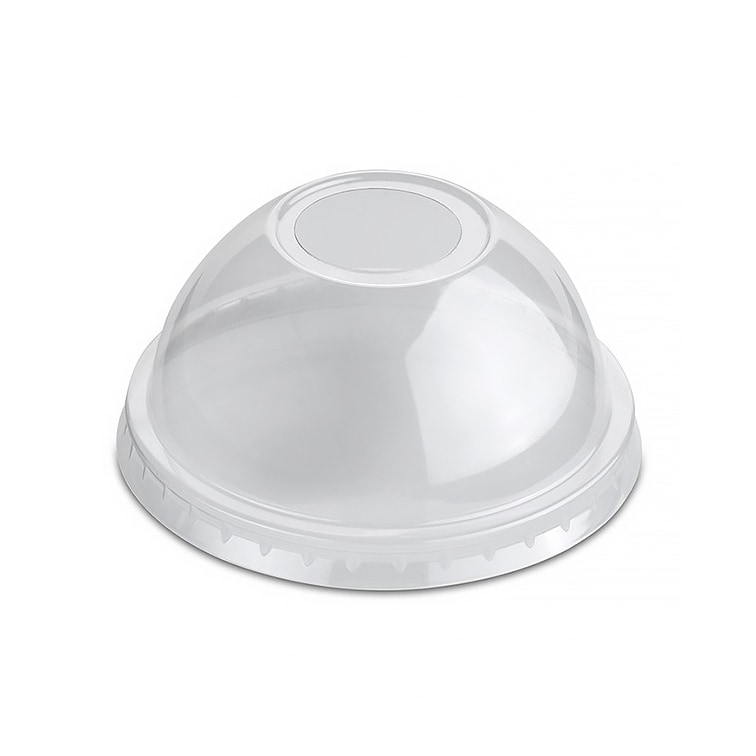 MONOUSO - Domdeckel mit Loch PP Transp. Ø7,9cm (100 Stück)