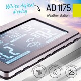 thumbnail of ADLER AD 1175 Estación Meteorológica Temperatura y Humedad Interior y Exterior, Sensor Inalámbrico, Pronóstico de Tiempo, Indicador Fecha Hora, Alarma