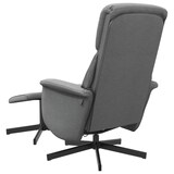 thumbnail of vidaXL Massagesessel mit Fußhocker Dunkelgrau Stoff