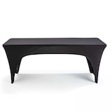 thumbnail of Nappe housse pour table pliante 180cm double ouverture noir - Oviala