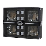 thumbnail of 4 Whiskygläser 7,2cm - Whisky Gläser mit 8 Kühlsteinen Bargläser Schnapsgläser Cocktailgläser Glas Tumbler Whiskybecher Set Klar Transparent Grau