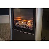 thumbnail of Poêle à gaz 3,4KW Bleu et Noir - Chauffage d'appoint effet Feu de bois Manhattan Sahara