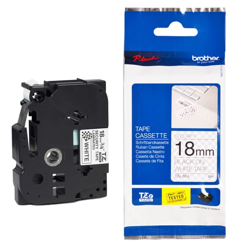 brother TZe-Tape TZe-SE4 Safety-Band, Bandbreite: 18 mm