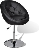 thumbnail of Décoshop26 - Barhocker x1 höhenverstellbarer Lounge-Sessel aus schwarzem PVC und Stahl DEC029515