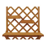 thumbnail of Canteiro elevado HWC-P68, plantador/caixa de flores treliça suporte treliça caixas suspensas madeira FSC® 135x70x30cm ~ natural