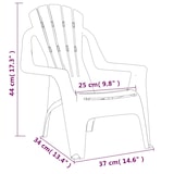 thumbnail of vidaXL Kinder Gartenstühle 2 Stk., Gartenstuhl mit Rückenlehne Armlehnen, Kinder Gartensessel Holzoptik, Gartenmöbel Sessel Stuhl, Rot PP Holzoptik