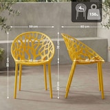 thumbnail of CLP 2 delige set tuinstoelen Hope Kunststof HBT: 80x59x60 cm geel