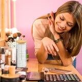 thumbnail of Relaxdays Wattepads Aufbewahrung 2er Set, Acryl, Bambus, Bad, Wattepadspender mit Deckel, HxD: 17,5x7,5cm, klar/natur