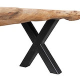 thumbnail of Esszimmertisch 200 x 100 x 77 cm Akazie Landhaus-Stil Voll-Holz, Design Esstisch rechteckig, Tisch für Esszimmer Baumstamm, Küchentisch 8