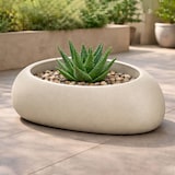 thumbnail of WellHome - Blumentopf aus Rotationsgeformtes Polyethylen 8L 50x40x24cm in farbe Sandweiß - Yeke