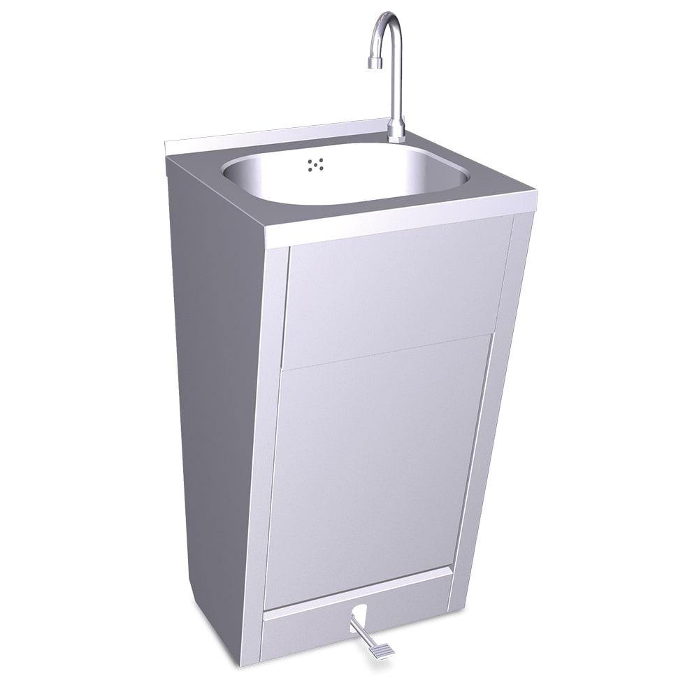 COMERCIAL ALFER - Lavamanos registrable con pedal de agua fría y caliente- Modelo 061004